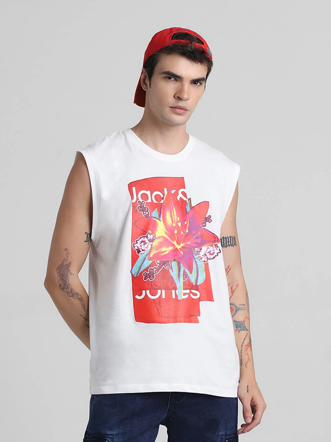 White Printed T-Shirt