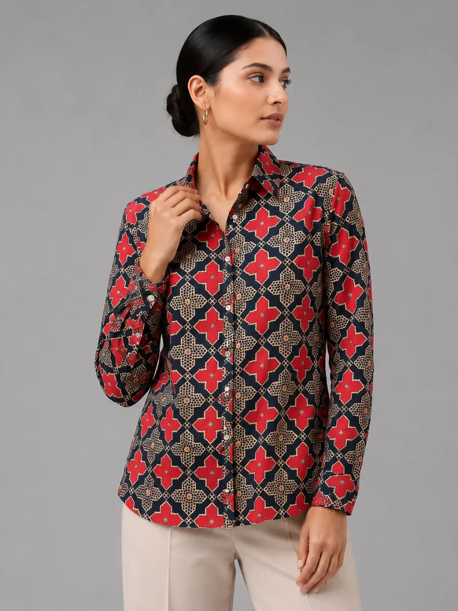 Black Modal Silk Designer Tunic Tops for Women